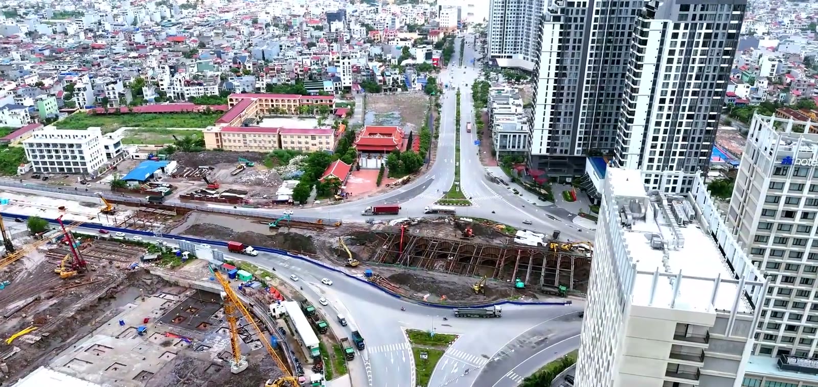 Đường Bùi Viện Hải Phòng nhìn từ trên cao